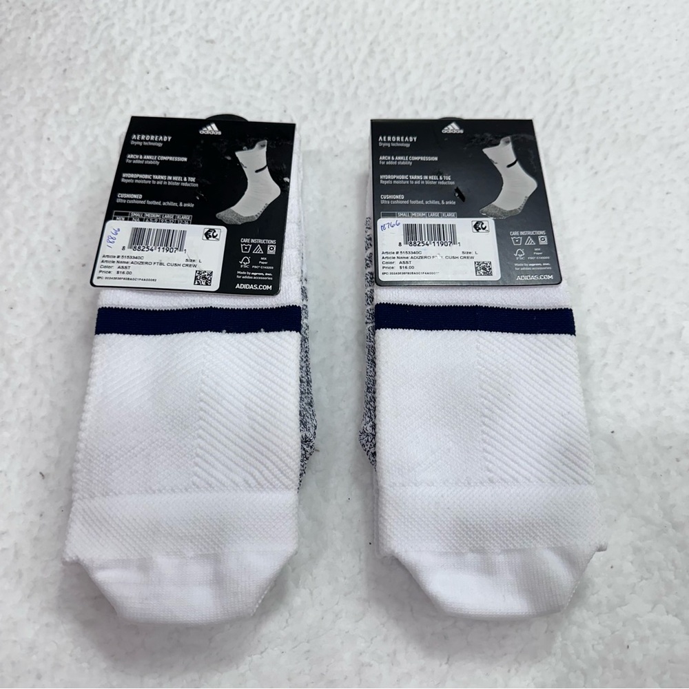 White Adidas Adizero Socks - Picture 5 of 8